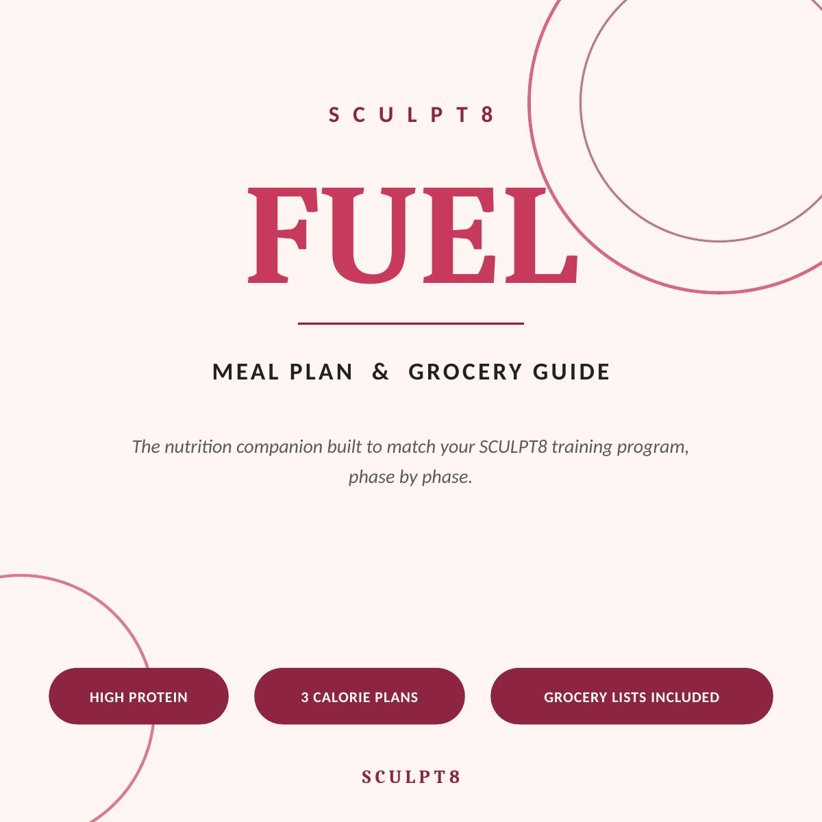 SCULPT8 FUEL: Meal Plan & Grocery Guide